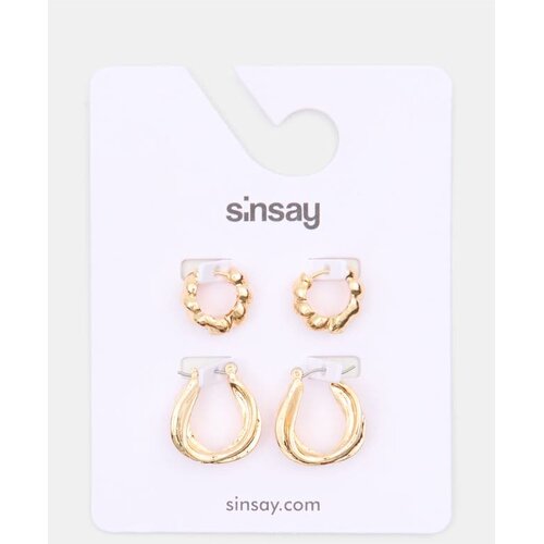 Sinsay Set zlatnih nau&scaron;nica 2 pack Cijene
