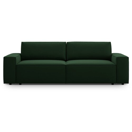 Micadoni Temno zelena raztegljiva sedežna garnitura iz tkanine bouclé 247 cm Jodie – Home Cene