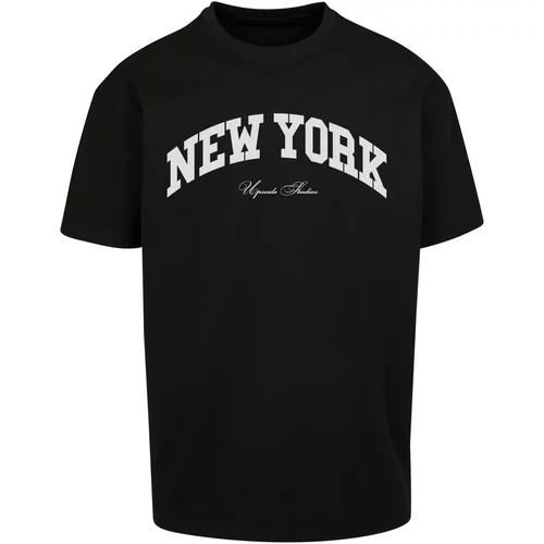 MT Upscale Majica 'New York' crna / bijela