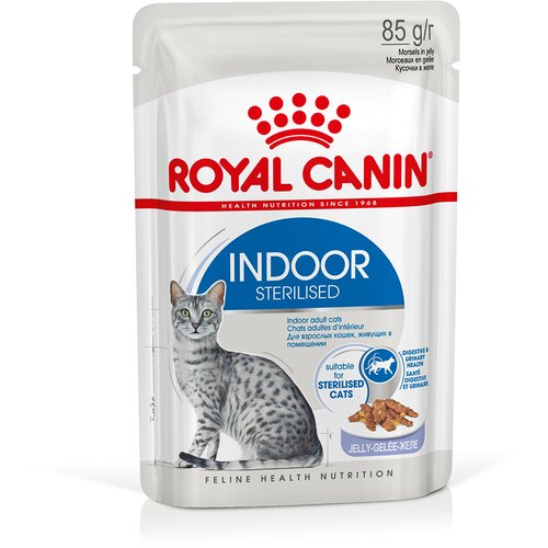 Royal Canin Indoor 27 - Kot dopolnilo: 12 x 85 g Indoor Sterilised v želeju Slike