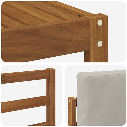  Set vanjskih sofa 10 kom. Prirodna i svjetlosiva Slike
