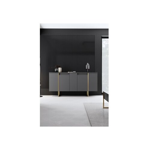 Hanah home luxe - anthracite, gold walnutgold console Slike