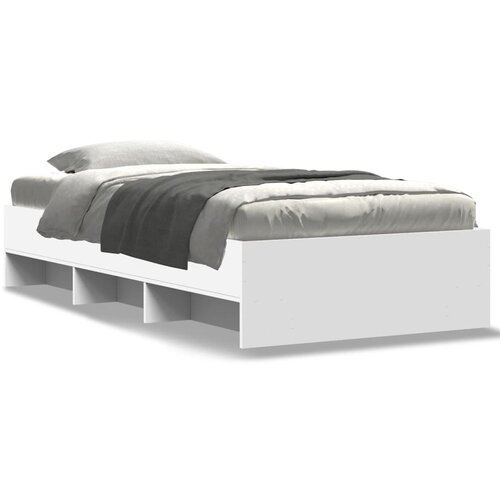 VidaXL Okvir za krevet bijeli 90x200 cm konstruirano drvo Slike