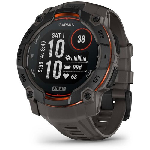 Garmin pametni sat Instinct 3 50 mm Solar, crni s remenom boje ugljena Cene