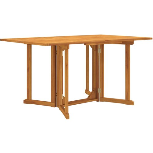 VidaXL Sklopivi vrtni stol s leptir-nogama 150x90x75 cm od tikovine Slike