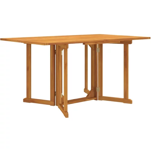 vidaXL Sklopivi vrtni stol s leptir-nogama 150x90x75 cm od tikovine