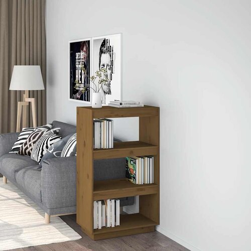  za knjige / pregrada boja meda 60x35x103 cm borovina Slike