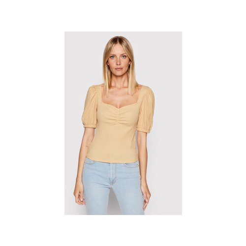 Na-kd Bluza 1018-008601-1346-003 Bež Regular Fit Slike