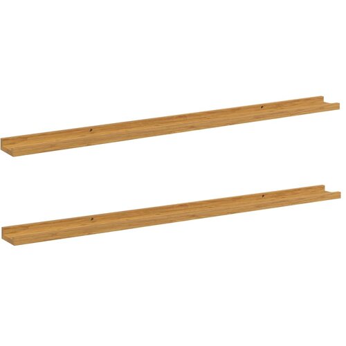  Polica na zidu Zidne 2 pcs Bež 115 x 9 x 3 cm Konstruirano drvo Slike