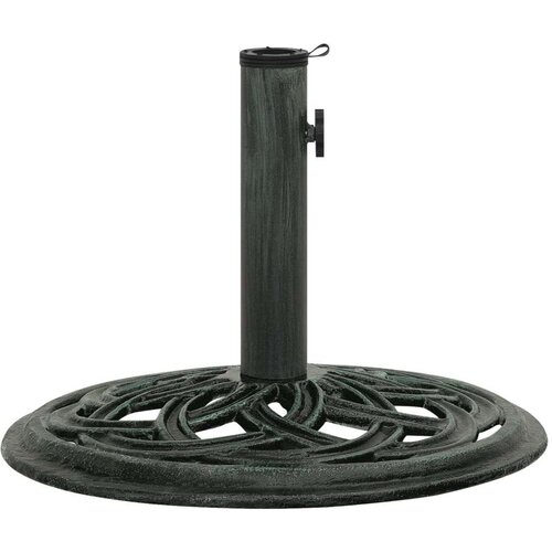 VidaXL Stalak za suncobran zeleni 44 x 44 x 31 cm od lijevanog željeza Slike