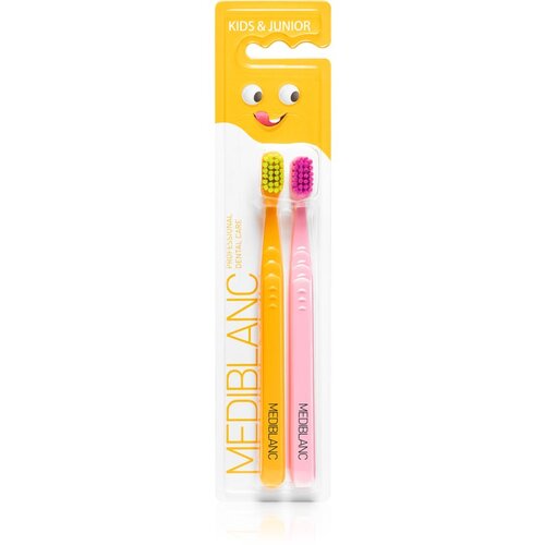 MEDIBLANC KIDS & JUNIOR Ultra Soft zobna ščetka za otroke 2 ks Orange, Pink 2 kos Cene