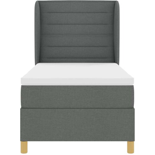  Podna opruga s madracem Tamno siva 90x190 cm Tamno siva tkanina Slike
