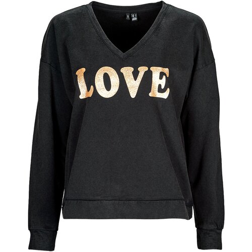 Vero_Moda Puloverji VMCAROLA L/S SWEAT JRS BTQ Črna Cene