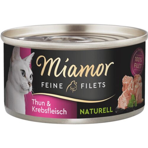 Miamor vlažna hrana za mačke, prirodni fileti tuna i kraba feine filets, 80g Slike