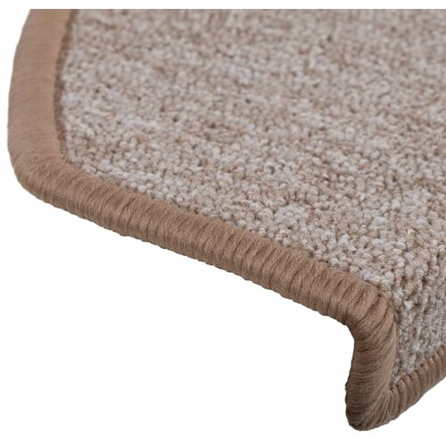  Prostirke za stepenice 15 kom 65x24x4 cm svijetlosmeđe poluokrugle velike Slike