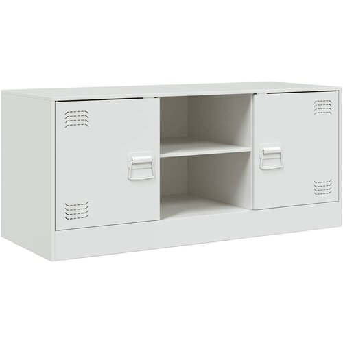 Maison Chic TV omarica - TV stojalo - Televizijska omarica bela 99x39x44 cm jeklo, (21702359) Cene