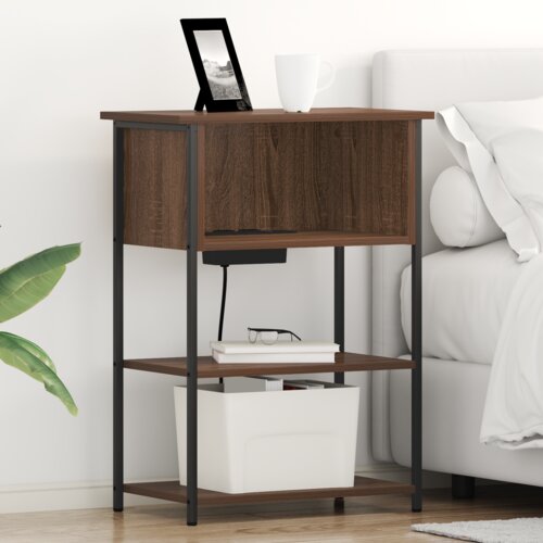 vidaXL Noćni ormar Smeđi hrast 55 x 31 x 76 cm Konstruirano drvo Cijene