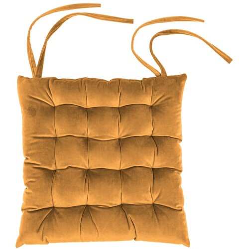 Tiseco Home Studio Oranžna žametna sedežna blazina, 37 x 37 cm Cene