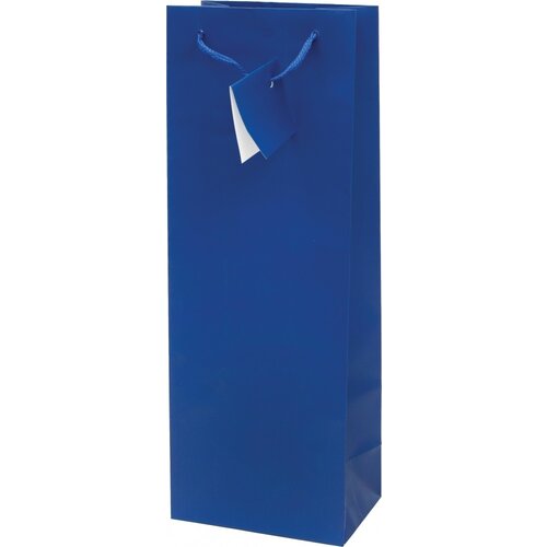  Vrečka darilna za steklenico plast. mat PROMOCIJA - MODRA Slike
