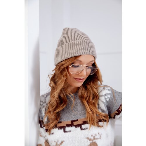 Fasardi Women&amp;#039;s cap with cappuccino roll-up Slike