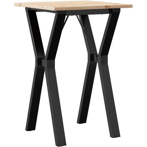 Maison Chic Jedilna miza - Kuhinjska miza - Jedilni stol Y okvir 50x50x75 cm trdna borovina lito železo, (21715305) Cene