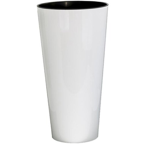 Prosperplast saksija visoka sjajna sa uloškom - bela S449 / 30×58 cm Slike