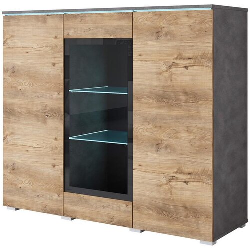 P & B Visoka Komoda Vera 120, Antracit, Barva Hrasta Cene