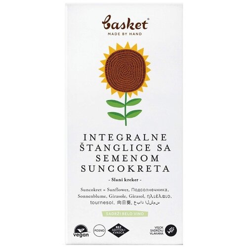 Basket Integralne štanglice sa semenom suncokreta 100g Cene