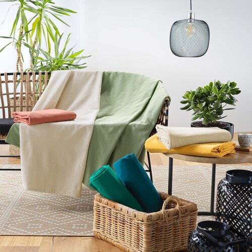 Douceur d int&amp;eacute;rieur Zeleno pregrinjalo 180x220 cm Lucile &amp;ndash; Slike
