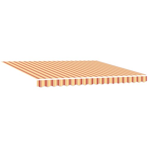  Skrovita tenda Žuta i narančasta 400 &amp;times; 300 cm Platno i Aluminij Slike