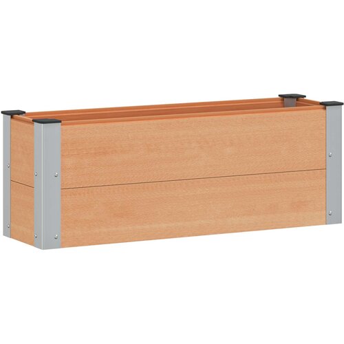 vidaXL Povišena gredica - Vrtna gredica Smeđa 100 x 30 x 36 cm WPC i aluminij - 100 x 30 x 36 cm Smeđa Cene