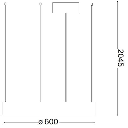 Ideal Lux led luster na sajli oracle LED/33W/230V 3000K prečnik 60 cm cri 90 crna Slike