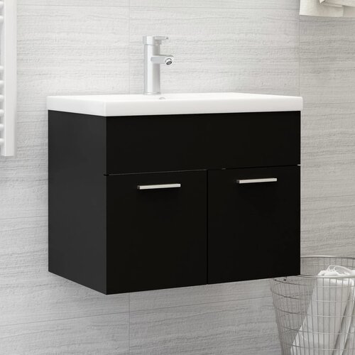 vidaXL ormarić za umivaonik crni 60 x 38,5 x 46 cm od iverice Cijene