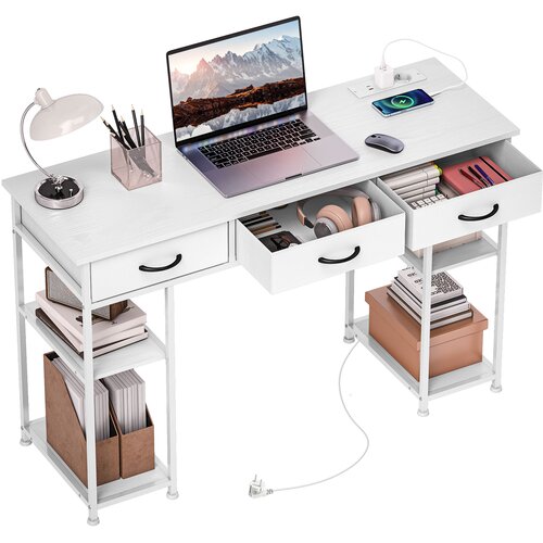 HOMCOM Pisalna miza iverna plo&scaron;ča 120D x 40&Scaron; x 76V cm bela, (5000243035) Cene