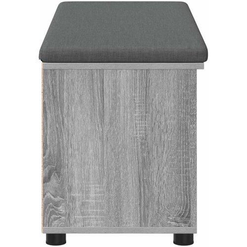  Klupa za hodnik s jastukom Sivi Sonoma 100 x 38 x 46 cm Slike