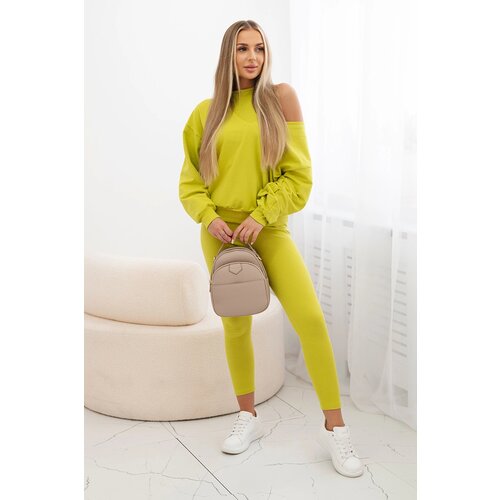 Kesi 3-piece set Sweatshirt + top + leggings kiwi Cene