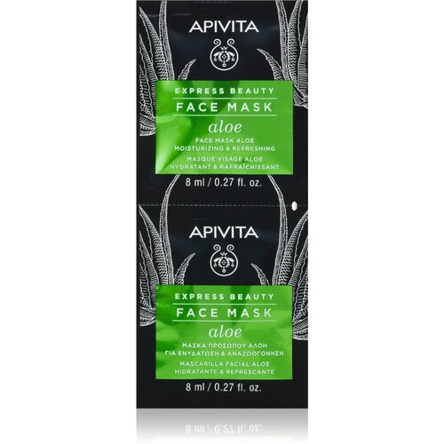 Apivita Express Beauty Aloe osvežujoča vlažilna maska za obraz 2x8 ml Cene
