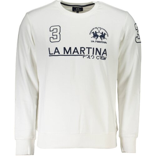 La Martina MEN&amp;amp;#39;S WHITE ZIP-UP SWEATSHIRT Slike