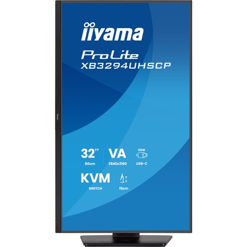 Iiyama ProLite XB3294UHSCP-B1 31,5&amp;quot; UHD ravni VA panel, 60Hz, 3840x2160 16:9, 2ms (GtG), USB-C (DP,PD 95W), KVM Slike