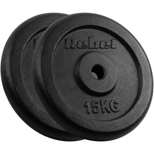 Rebel Active set utega od lijevanog željeza 2x15kg, rupa 31mm, klasična ploča Slike