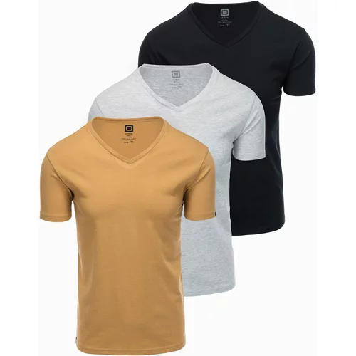 Ombre Set of V-NECK cotton shirts 3-pack