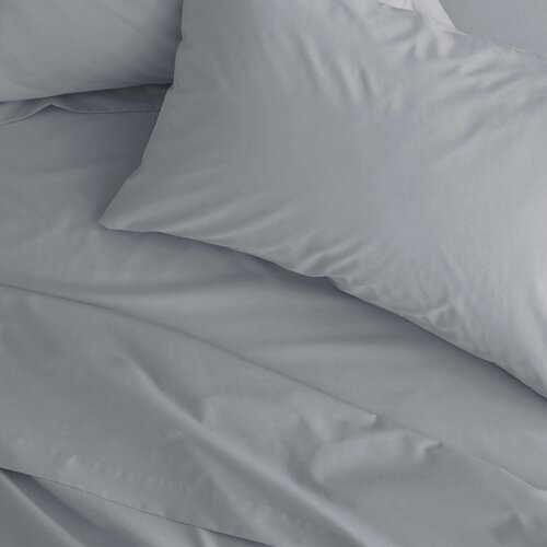 Catherine Lansfield Siva napenjalna rjuha iz perkala 135x190 cm Easy Iron Percale &amp;ndash; Slike
