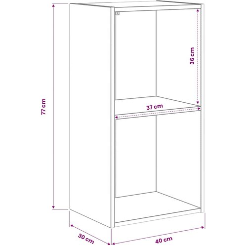  Regal za knjige boja hrasta 40x30x77 cm konstruirano drvo Slike