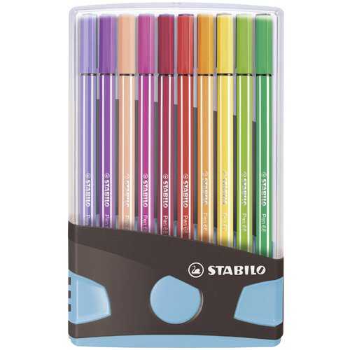 Stabilo vlaknato pisalo 68, 20 ColorParade, sivo/svetlo modro, (21656122) Slike