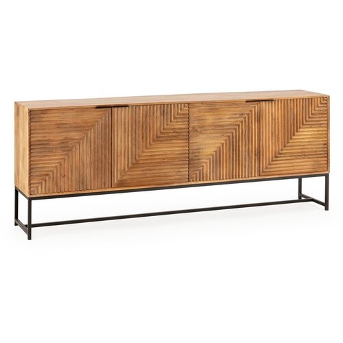 MOME Komoda iz masivnega manga v naravni barvi 210x80x40 cm Nereida &ndash; Cene