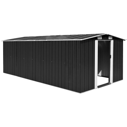vidaXL vrtna kućica 257 x 489 x 181 cm metalna antracit Cijene