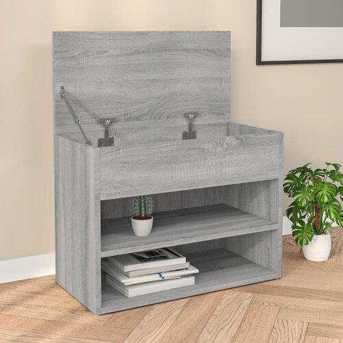 vidaXL klop za čevlje siva sonoma 60x30x45 cm konstruiran les Cene