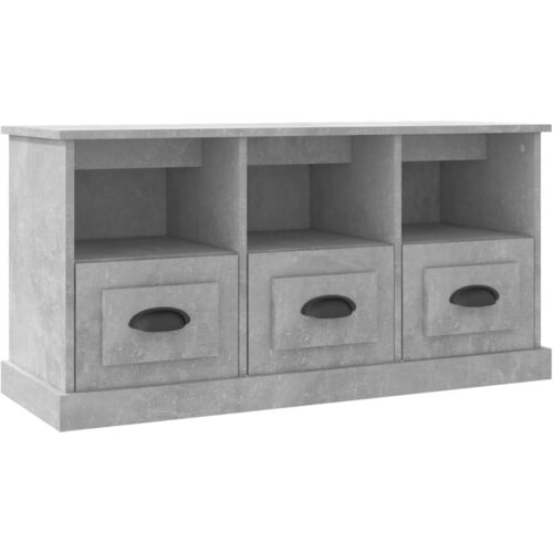 Maison Chic TV omarica - TV stojalo - Televizijska omarica betonsko siva 100x35x50 cm inženirski les, (21700166) Slike