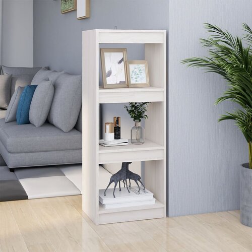 VidaXL knjižna omara za razdelitev prostora bela 40x30x103,5 cm Slike