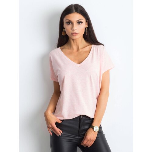 BASIC Feel Good T-shirt-RV-TS-4832.02P-light pink Cene
